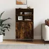 Image de vidaXL Buffet haut Chêne fumé 60x36x110 cm Bois d'ingénierie831489