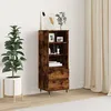 Image de vidaXL Buffet haut ChÃªne fumÃ© 40x36x110 cm Bois d'ingÃ©nierie