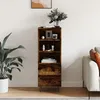 Image de vidaXL Buffet haut ChÃªne fumÃ© 40x36x110 cm Bois d'ingÃ©nierie
