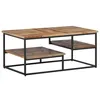 Image de Vidaxl Table Basse 90x50x39 Cm Teck De RÃ©cupÃ©ration Massif