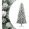Image de vidaXL Sapin de NoÃ«l artificiel Ã  charniÃ¨res avec neige floquÃ©e 180 cm