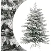 Image de vidaXL vidaXL Sapin de Noël artificiel à charnières avec neige floquée 180 cm