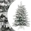 Image de vidaXL Sapin de NoÃ«l artificiel Ã  charniÃ¨res avec neige floquÃ©e 210 cm