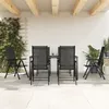 Image de Vidaxl Ensemble Ã Manger De Jardin 7 Pcs Noir Aluminium