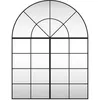 Image de vidaXL Miroir mural noir 100x130 cm arche fer