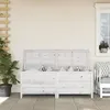Image de vidaXL Boîte de rangement jardin blanc 150x50x56,5cm bois massif sapin364757