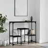 Image de vidaXL Table console noir 89,5x28x76 cm bois d'ingénierie833383