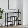 Image de vidaXL Table console noir 89,5x28x76 cm bois d'ingÃ©nierie
