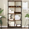 Image de vidaXL Bibliothèque chêne fumé 78,5x33x153 cm bois d'ingénierie