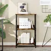 Image de Vidaxl BibliothÃ¨que ChÃªne FumÃ© 50x33x82 Cm Bois D'ingÃ©nierie