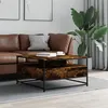 Image de vidaXL Table basse chêne fumé 80x80x45 cm bois d'ingénierie835291