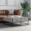 Image de vidaXL Table basse sonoma gris 100x99x40 cm bois d'ingénierie835297