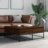 Image de vidaXL Table basse chêne marron 100x99x40 cm bois d'ingénierie835298