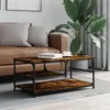 Image de vidaXL Table basse chêne fumé 90x49x40 cm bois d'ingénierie835311