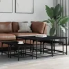 Image de vidaXL Tables basses gigognes 5 pcs noir bois d'ingÃ©nierie