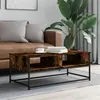 Image de vidaXL Table basse chêne fumé 100x51x40 cm bois d'ingénierie