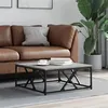 Image de vidaXL Table basse sonoma gris 70x70x30 cm bois d'ingénierie