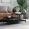 Image de vidaXL Vidaxl Table Basse Noir 100x50,5x45 Cm Bois D'ingénierie