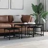 Image de vidaXL Tables basses gigognes 3 pcs noir bois d'ingénierie835389
