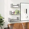 Image de vidaXL Ensemble d'étagères murales avec barres 3 pcs sonoma gris
