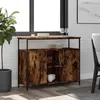 Image de vidaXL Buffet chêne fumé 100x35x80 cm bois d'ingénierie835501