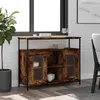 Image de vidaXL Buffet chêne fumé 100x35x80 cm bois d'ingénierie835506