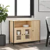 Image de vidaXL Buffet chêne sonoma 100x35x75 cm bois d'ingénierie