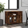 Image de vidaXL Buffet chêne fumé 100x35x75 cm bois d'ingénierie
