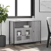 Image de vidaXL Buffet sonoma gris 100x35x75 cm bois d'ingénierie835512