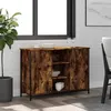 Image de vidaXL Buffet chêne fumé 100x35x70 cm bois d'ingénierie835516