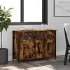 Image de Vidaxl Buffet ChÃªne FumÃ© 100x35x70 Cm Bois D'ingÃ©nierie