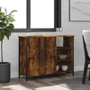 Image de Vidaxl Buffet ChÃªne FumÃ© 100x33x75 Cm Bois D'ingÃ©nierie