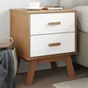 Image de vidaXL Table de chevet OLDEN blanc et marron bois de pin solide358584