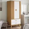 Image de vidaXL Garde-robe OLDEN blanc et marron 76,5x53x172 cm bois massif pin