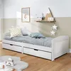 Image de vidaXL Lit de jour avec 2 tiroirs IRUN blanc 90x200 cm bois pin massif