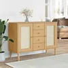 Image de vidaXL Buffet SENJA aspect rotin marron 112x40x80cm bois massif de pin358025