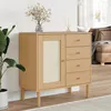 Image de vidaXL Buffet SENJA aspect rotin marron 80x40x80 cm bois massif de pin