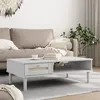 Image de vidaXL Table basse SENJA aspect rotin blanc 100x55x33 cm bois massif358047