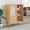 Image de vidaXL Buffet SENJA aspect rotin marron 90x40x112cm bois massif de pin358052