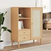 Image de vidaXL Buffet SENJA aspect rotin marron 90x40x112cm bois massif de pin