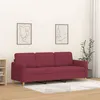 Image de vidaXL Canapé à 3 places Rouge bordeaux 180 cm Tissu359492