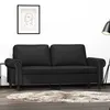 Image de vidaXL Canapé à 2 places Noir 140 cm Similicuir359504