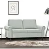 Image de vidaXL Canapé à 2 places Gris clair 120 cm Velours359519