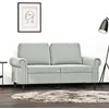 Image de vidaXL CanapÃ© Ã  2 places Gris clair 120 cm Velours