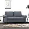 Image de vidaXL Canapé à 2 places Gris foncé 120 cm Velours359520