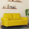Image de vidaXL Canapé à 2 places Jaune 120 cm Velours359525