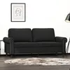 Image de vidaXL Canapé à 2 places Noir 140 cm Velours359534