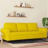 Image de vidaXL Canapé à 3 places Jaune 180 cm Velours