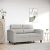 Image de vidaXL Canapé à 2 places Gris clair 120 cm Tissu microfibre359556