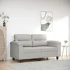 Image de vidaXL CanapÃ© Ã  2 places Gris clair 120 cm Tissu microfibre